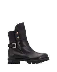 Bottines en cuir noires AGL