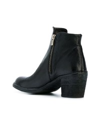 Bottines en cuir noires Officine Creative