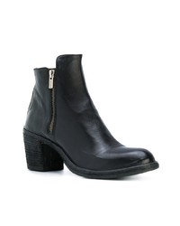 Bottines en cuir noires Officine Creative