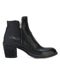 Bottines en cuir noires Officine Creative