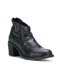 Bottines en cuir noires Officine Creative