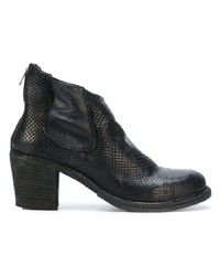 Bottines en cuir noires Officine Creative