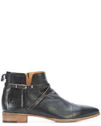 Bottines en cuir noires Alberto Fermani