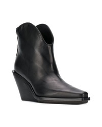 Bottines en cuir noires Ann Demeulemeester