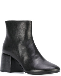 Bottines en cuir noires MM6 MAISON MARGIELA