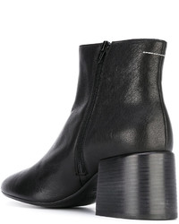 Bottines en cuir noires MM6 MAISON MARGIELA