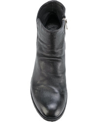 Bottines en cuir noires Officine Creative