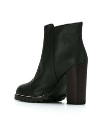 Bottines en cuir noires Sarah Chofakian