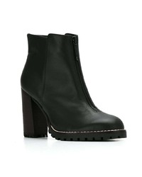 Bottines en cuir noires Sarah Chofakian