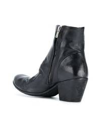 Bottines en cuir noires Officine Creative