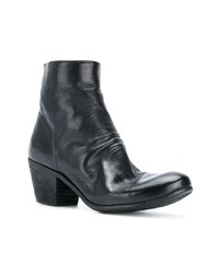 Bottines en cuir noires Officine Creative