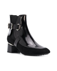 Bottines en cuir noires Tod's