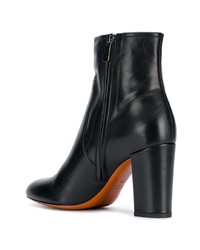 Bottines en cuir noires Santoni