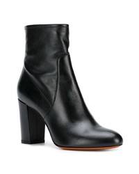 Bottines en cuir noires Santoni