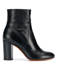 Bottines en cuir noires Santoni