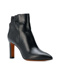 Bottines en cuir noires Santoni