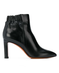 Bottines en cuir noires Santoni