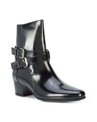 Bottines en cuir noires Amiri