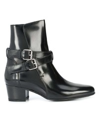 Bottines en cuir noires Amiri