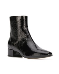 Bottines en cuir noires Francesco Russo