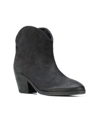 Bottines en cuir noires Del Carlo