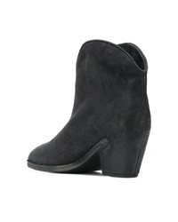 Bottines en cuir noires Del Carlo