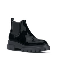 Bottines en cuir noires AGL