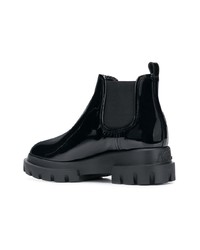 Bottines en cuir noires AGL