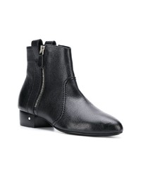 Bottines en cuir noires Laurence Dacade