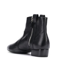 Bottines en cuir noires Laurence Dacade