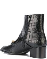 Bottines en cuir noires Stella McCartney