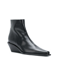 Bottines en cuir noires Ann Demeulemeester