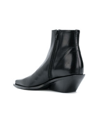 Bottines en cuir noires Ann Demeulemeester