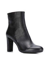 Bottines en cuir noires Del Carlo