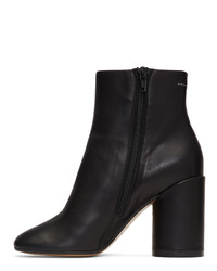 Bottines en cuir noires MM6 MAISON MARGIELA