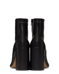 Bottines en cuir noires MM6 MAISON MARGIELA