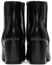 Bottines en cuir noires Saint Laurent