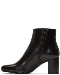 Bottines en cuir noires Saint Laurent