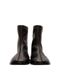 Bottines en cuir noires Acne Studios