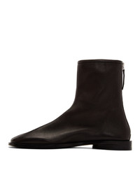 Bottines en cuir noires Acne Studios