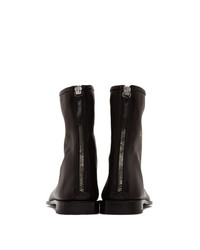 Bottines en cuir noires Acne Studios