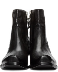 Bottines en cuir noires Vetements