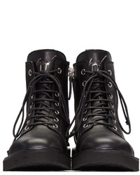 Bottines en cuir noires Giuseppe Zanotti