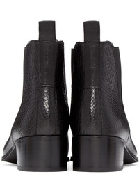 Bottines en cuir noires Acne Studios