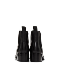 Bottines en cuir noires Acne Studios