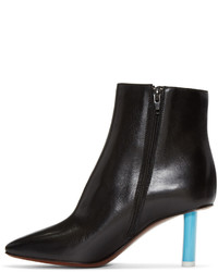 Bottines en cuir noires Vetements