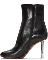 Bottines en cuir noires Vetements