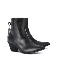 Bottines en cuir noires Reike Nen