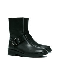 Bottines en cuir noires Ann Demeulemeester