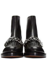 Bottines en cuir noires Givenchy